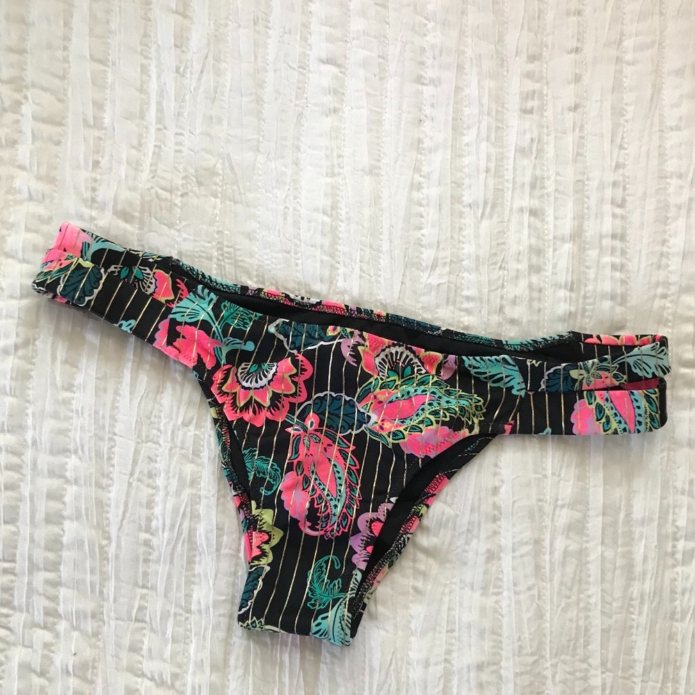 shade & shore strappy side cheeky bikini bottoms
